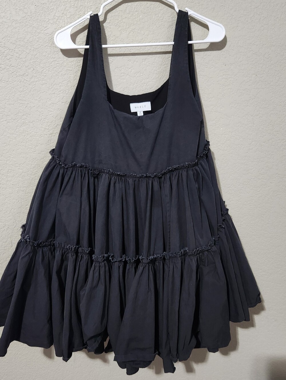 Mable Dress Asymmetrical Black Size M Ruffled